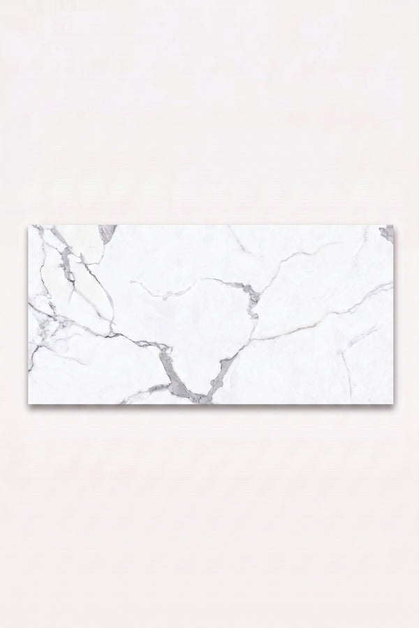 SPC-Wandpaneel - Bianca Carrara 201 - Marmoroptik - 60 x 120 × 0,3 cm