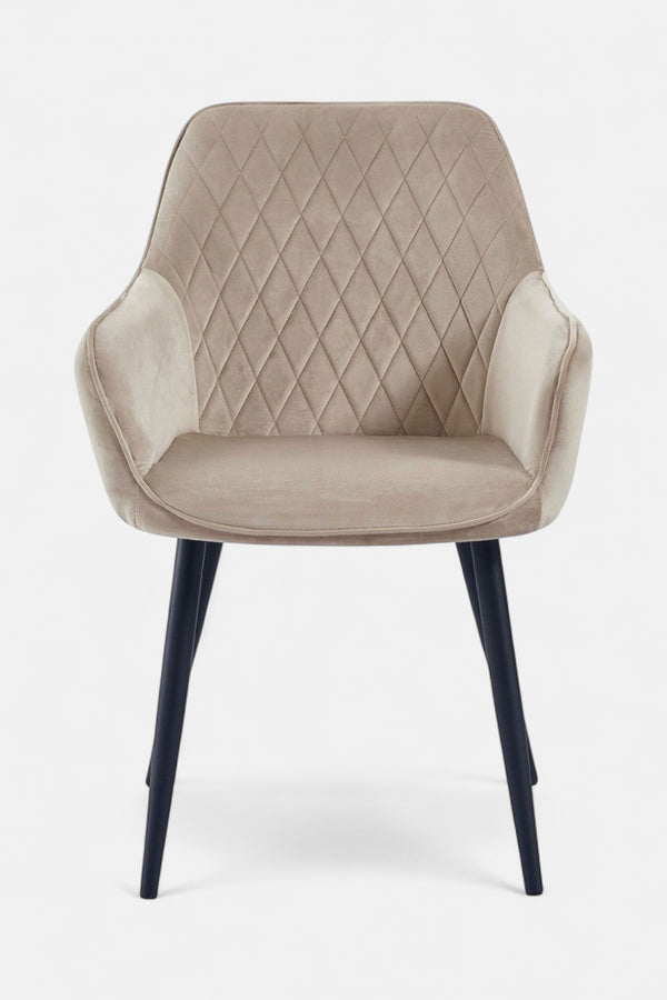 Beverly Esszimmerstuhl - Beige Samt