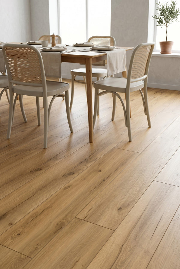 SPC Klick-Vinylboden - Alpamaya - Goldbraune Holzoptik - 5mm