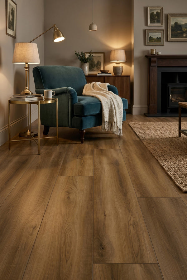 SPC Klick-Vinylboden - Spectre - Dunkelbraune Holzoptik - 5mm