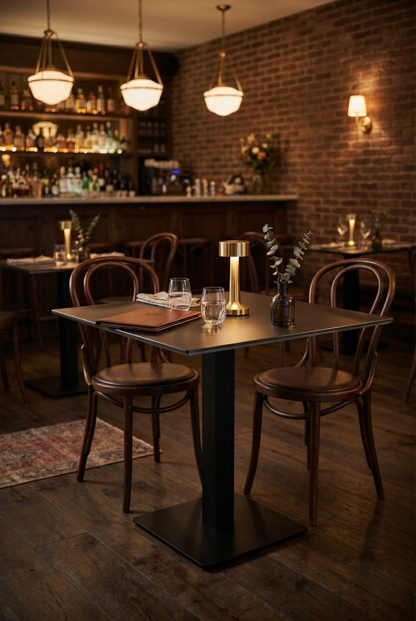 Kopenhagen Gastro-Tisch - Schwarz - 69 x 69 cm