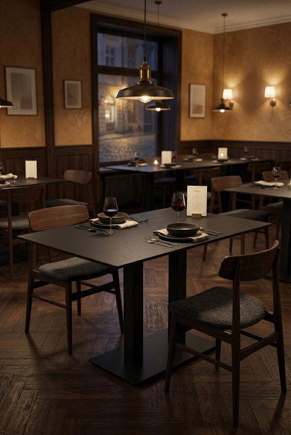 Kopenhagen Gastro-Tisch - Schwarz - 70 x 120 cm