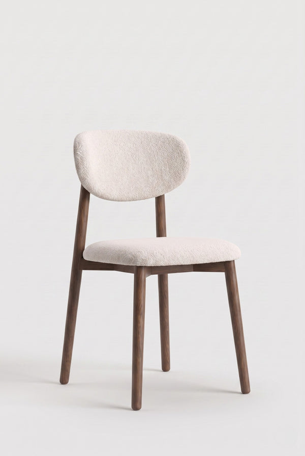 Nordex Esszimmerstuhl - Beige - Braune Metallbeine