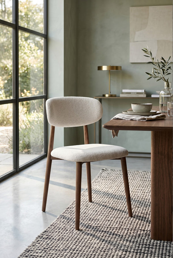 Nordex Esszimmerstuhl - Beige - Braune Metallbeine