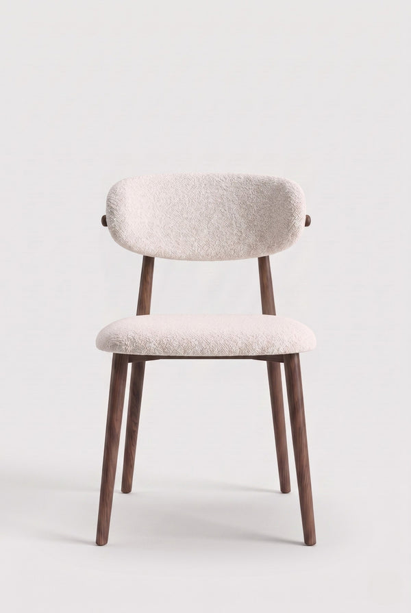 Nordex Esszimmerstuhl - Beige - Braune Metallbeine