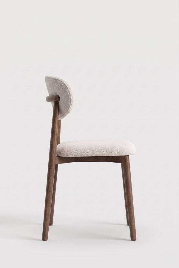 Nordex Esszimmerstuhl - Beige - Braune Metallbeine