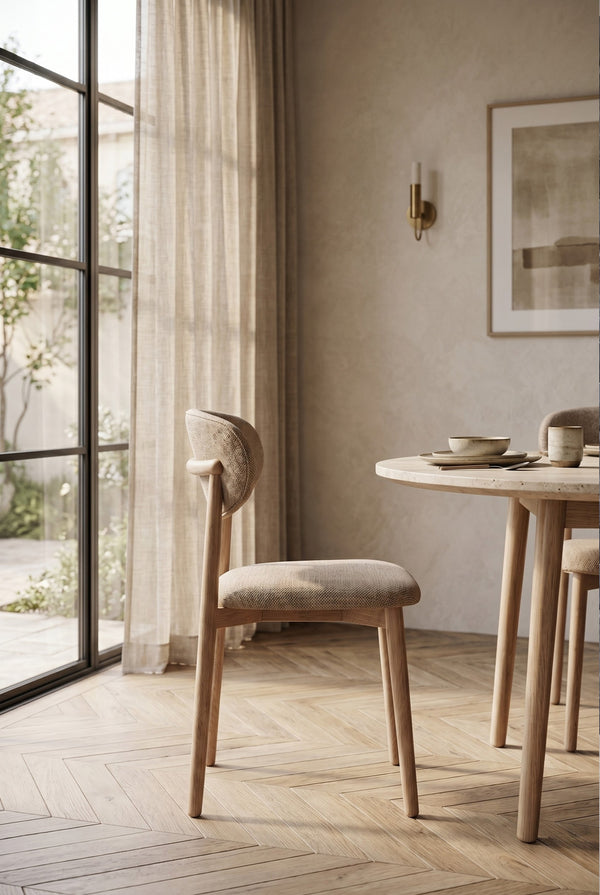 Nordex Esszimmerstuhl - Taupe - Beige Metallbeine