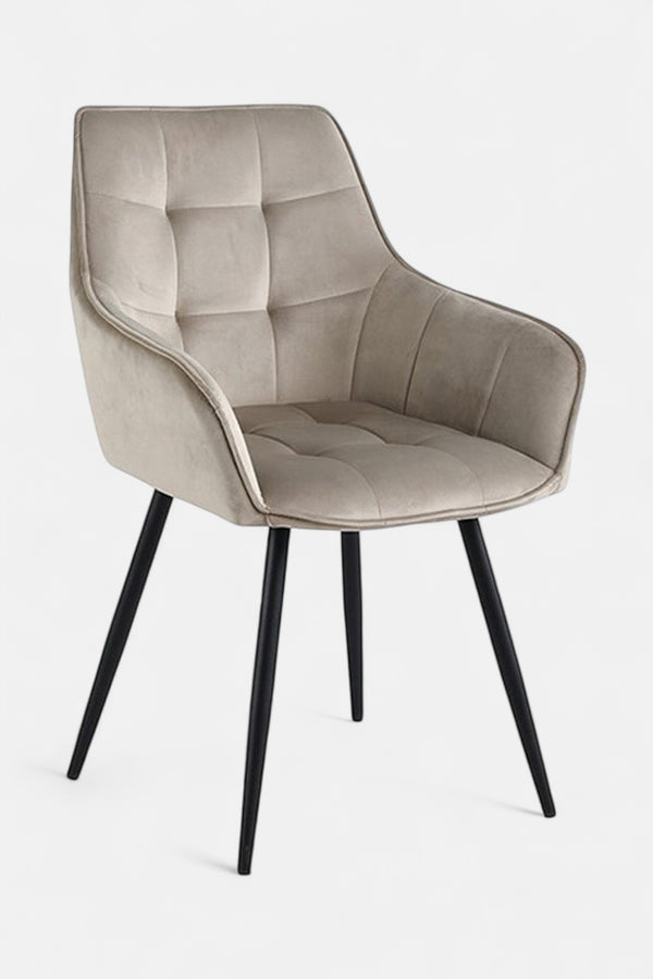 Orlando Esszimmerstuhl - Beige Samt