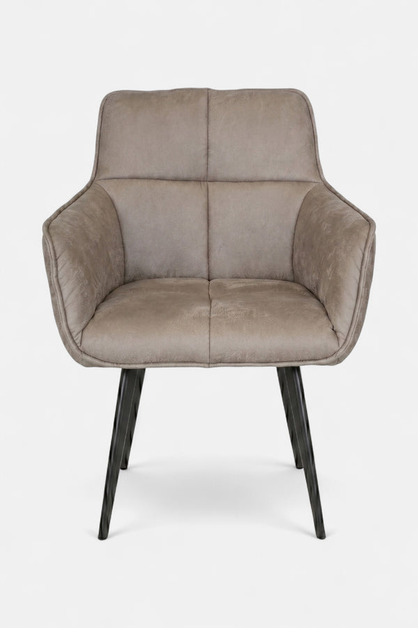 Chaise de salle à manger pivotante Peter - Aspect cuir éléphant - 180 degrés