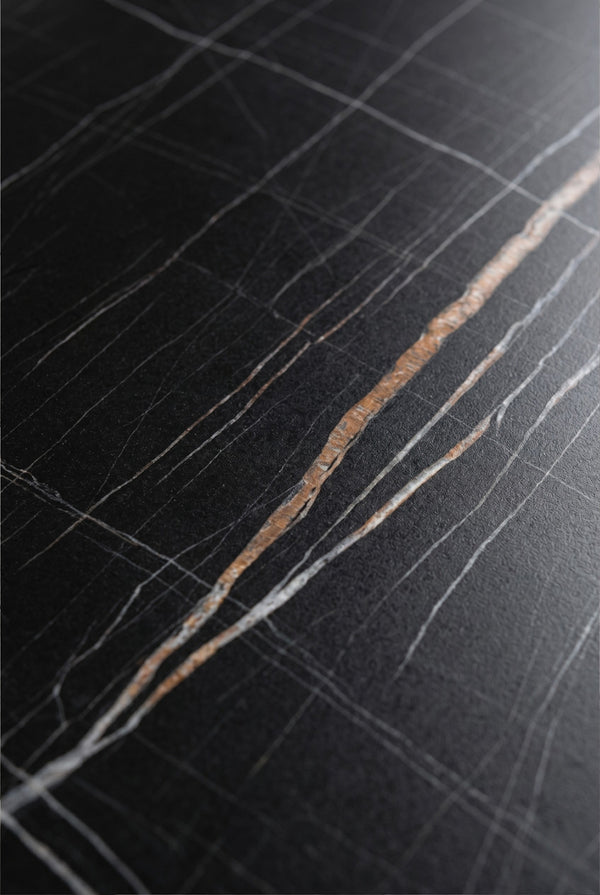 Porto Gastro-Tisch - Schwarze Marmoroptik - 70 x 120 cm