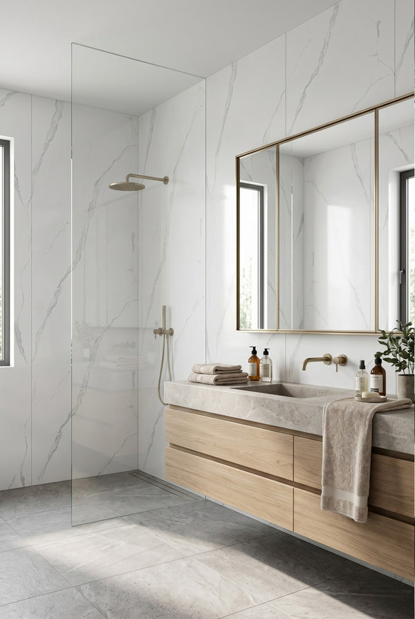 PVC-Wandpaneel - Calacatta - Marmoroptik - 122 x 260 cm