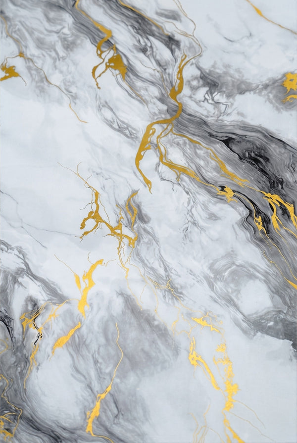 PVC-Wandpaneel - Gold Silber - Marmoroptik - 122 x 260 cm