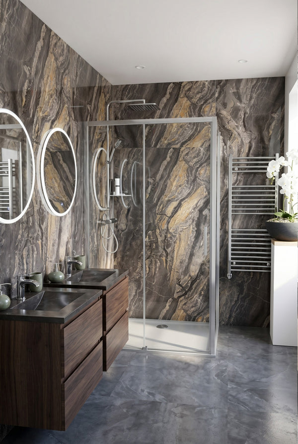 PVC-Wandpaneel - Onyx - Marmoroptik - 122 x 260 cm