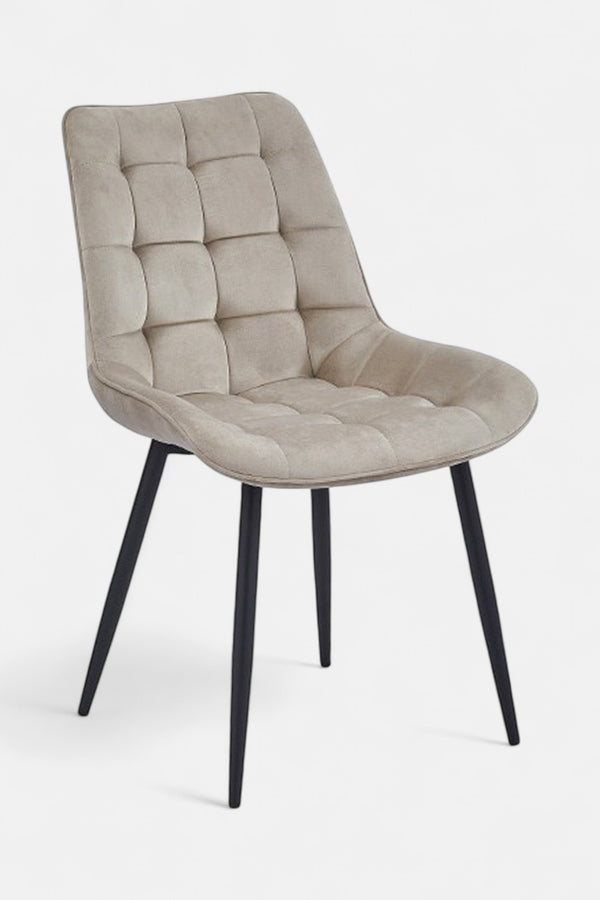 Quadro Esszimmerstuhl - Beige Samt