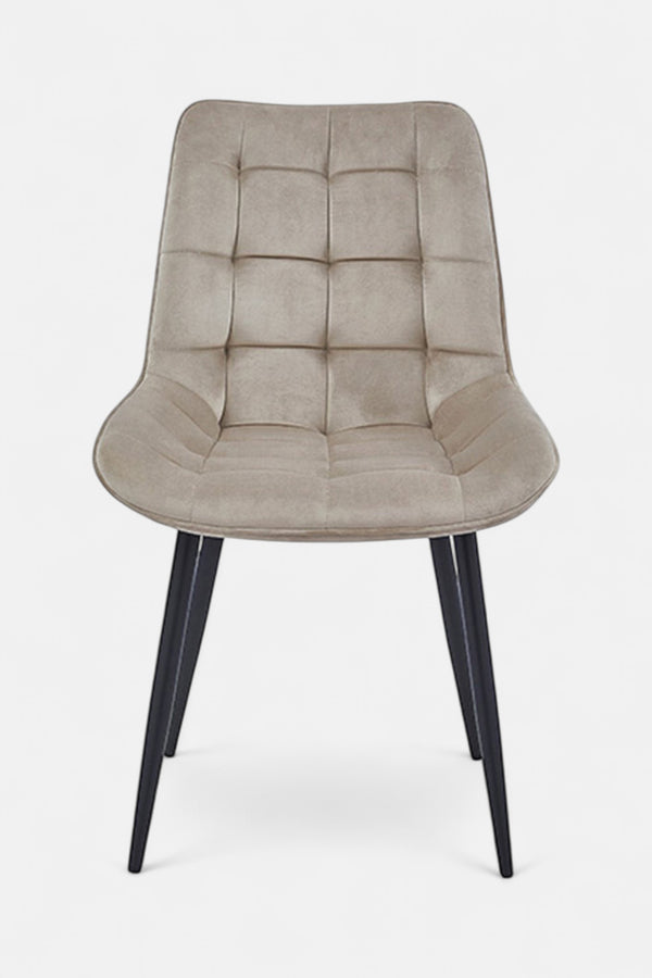 Quadro Esszimmerstuhl - Beige Samt