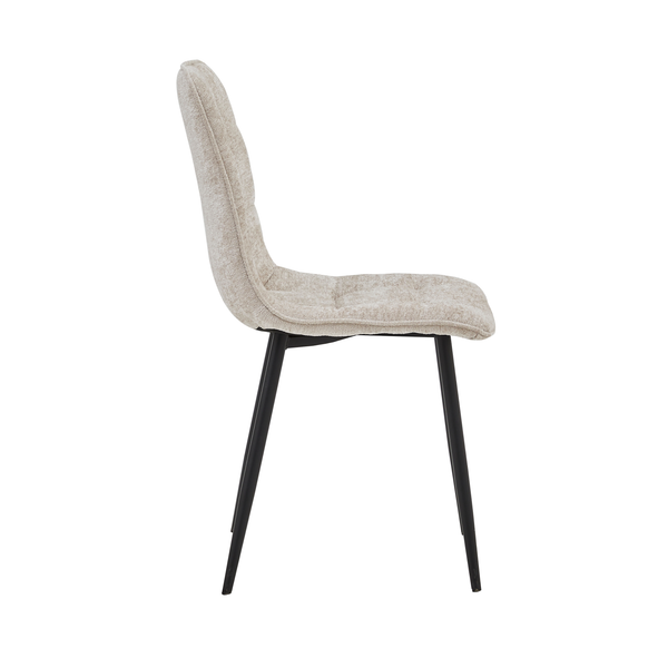 Ela Esszimmerstuhl - Beige - Chenille Stoff