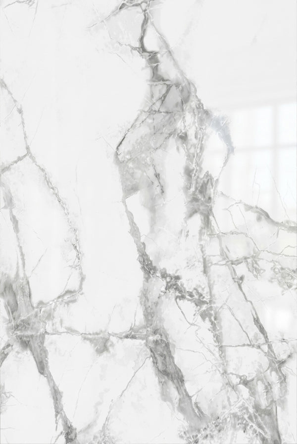 SPC Klick-Vinylboden - Calacatta Snow - Marmoroptik - 60 x 60 cm