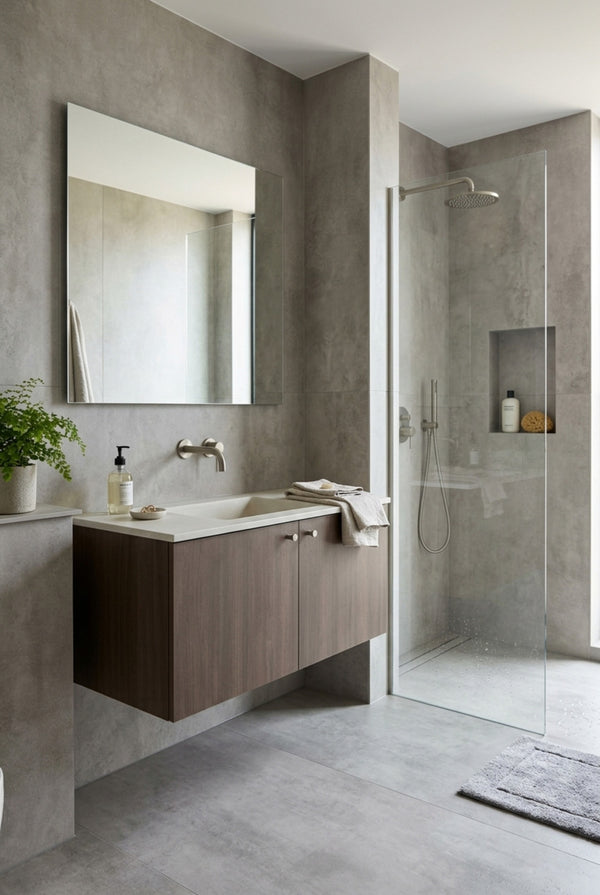 SPC-Wandpaneel - Concrete Beige (Matt) - Betonoptik - 120 x 260 cm