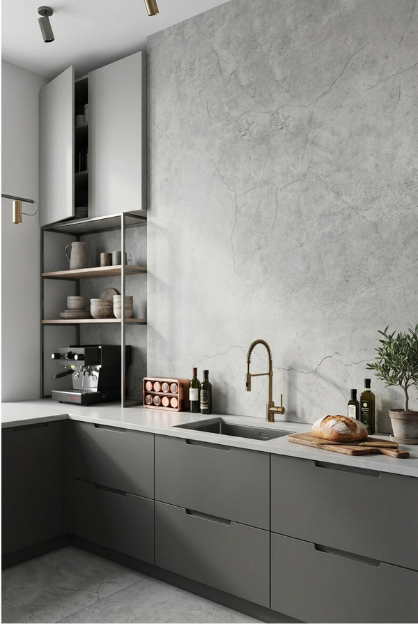 SPC-Wandpaneel - Rustikaler Stein (Matt) - Marmoroptik - 120 x 260 cm