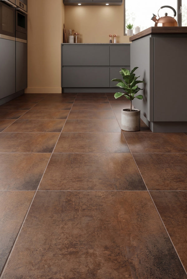 SPC Klick-Vinylboden - Rusty - Marmoroptik - 60 x 60 cm