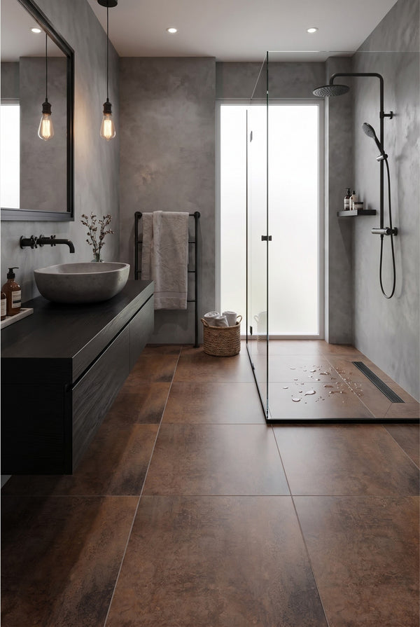 SPC Klick-Vinylboden - Rusty - Marmoroptik - 60 x 60 cm
