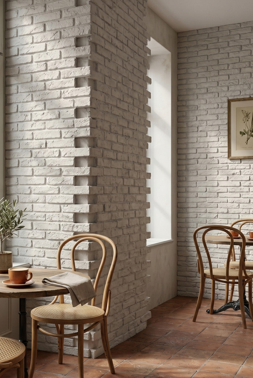 Panneau mural 3D - Baroque Blanc - Effet pierre - PSE