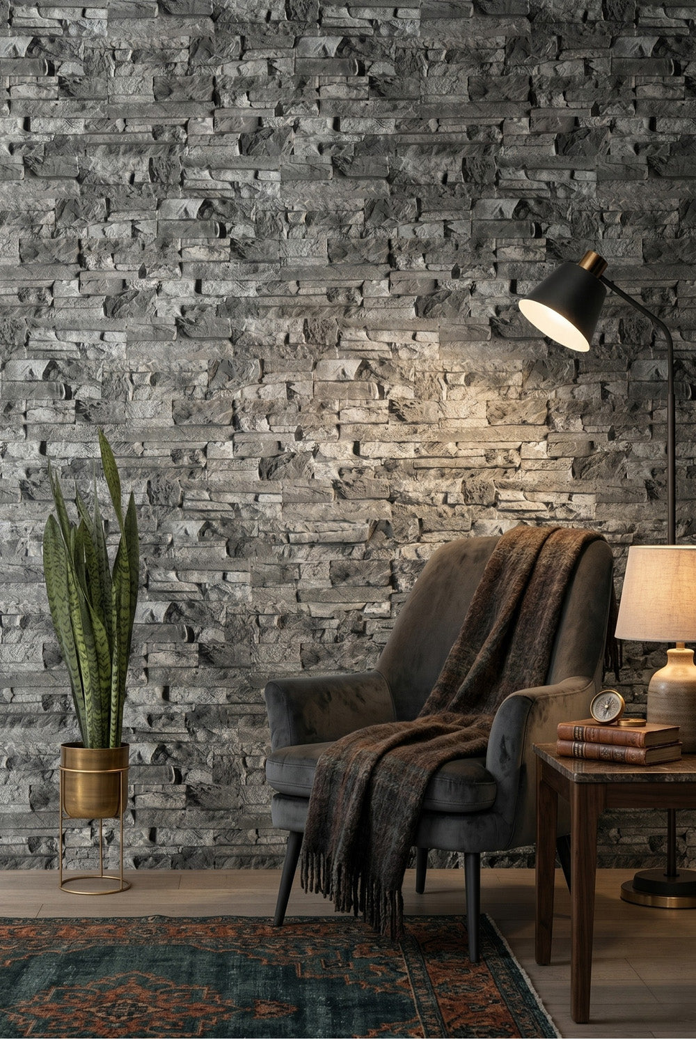 Panneau mural 3D - Colorado Gris - Aspect brique - PSE