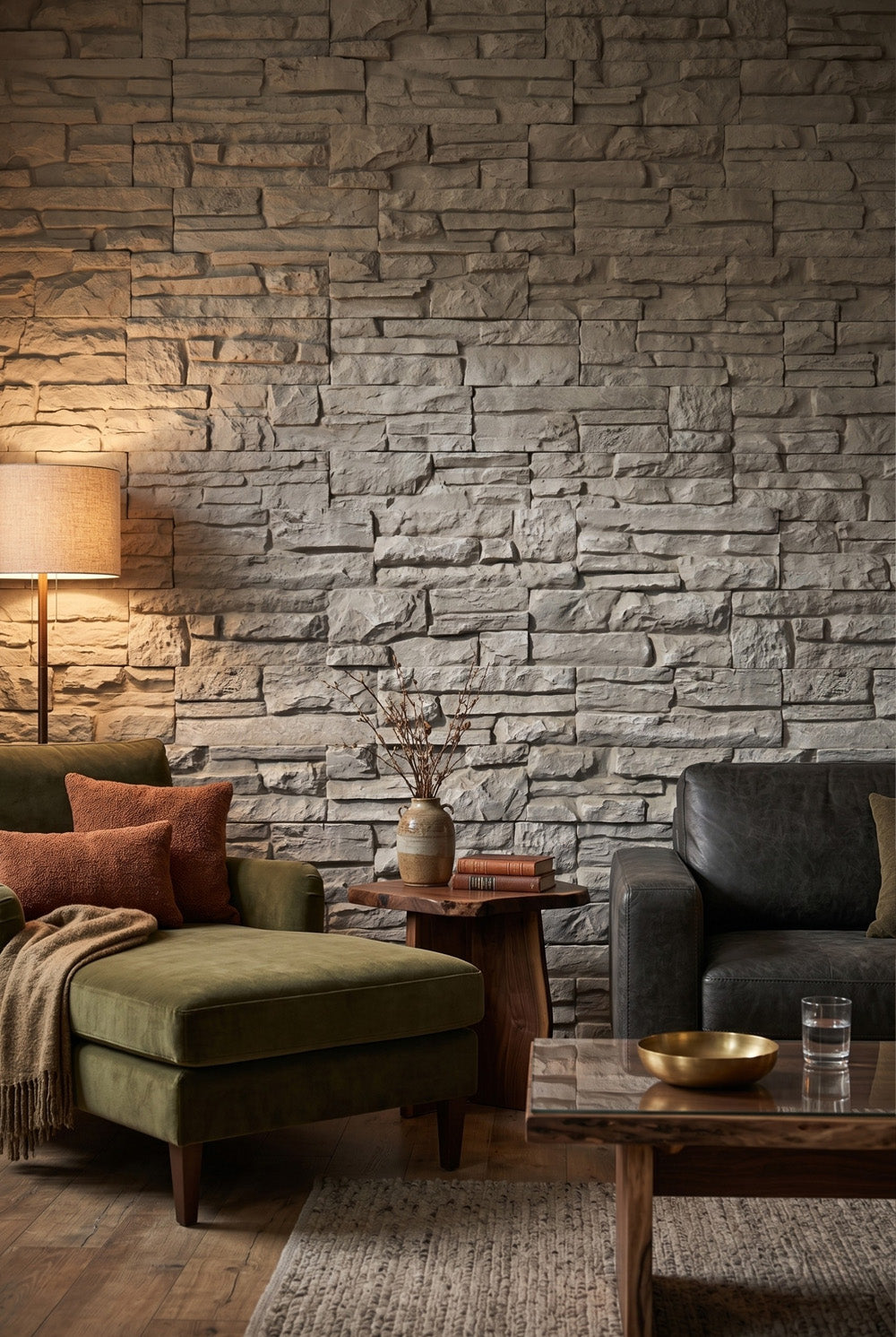Panneau mural 3D - Colorado Gris clair - Aspect brique - EPS