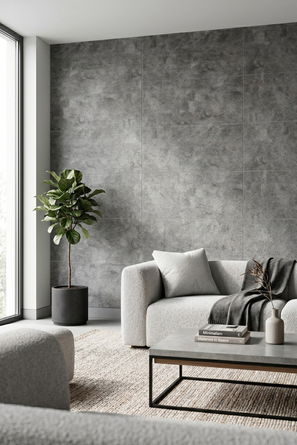 3D-wandpaneel - Heavy Beton Grijs - Betonlook - EPS