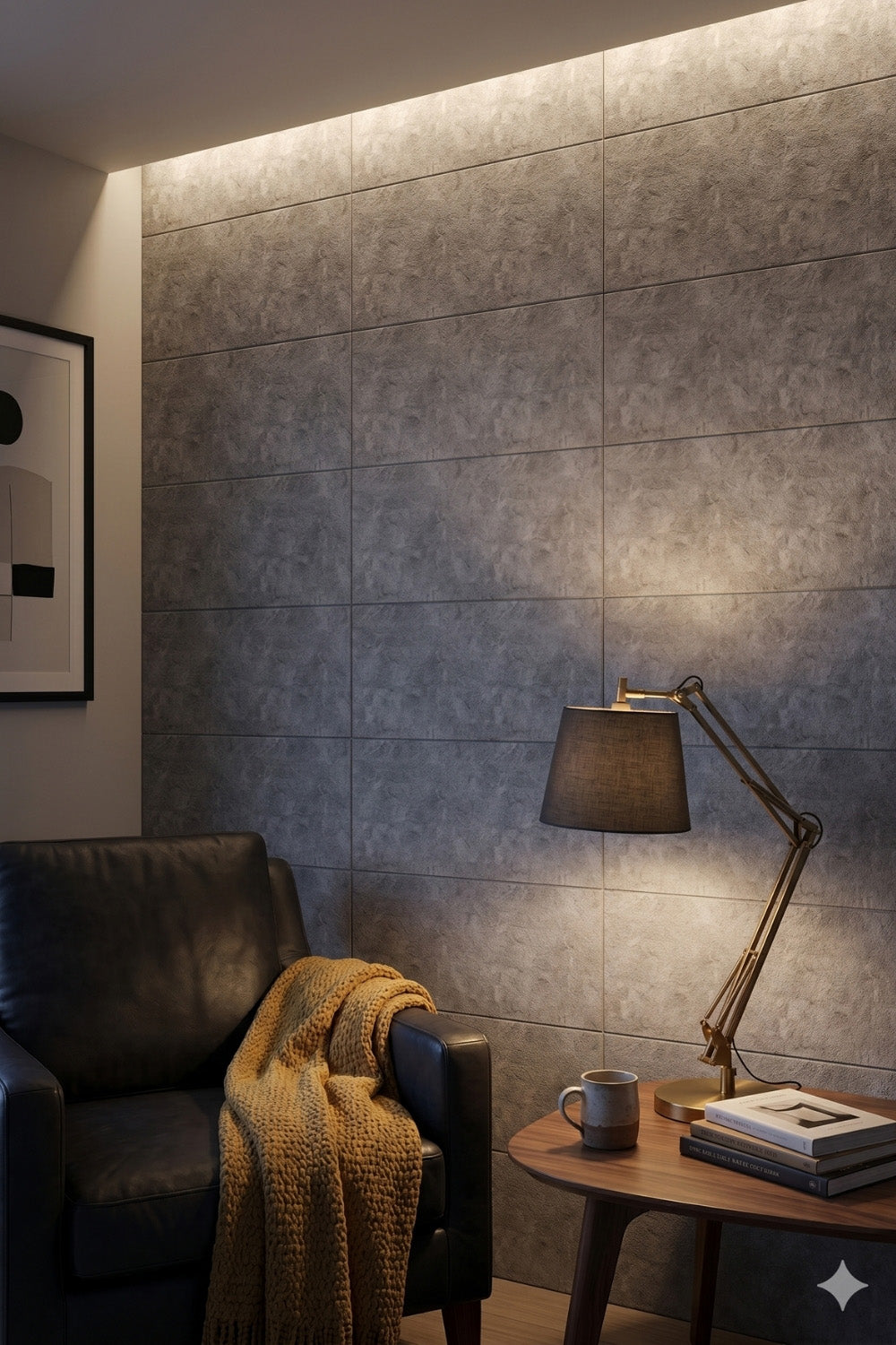 3D-wandpaneel - Heavy Beton Grijs - Betonlook - EPS