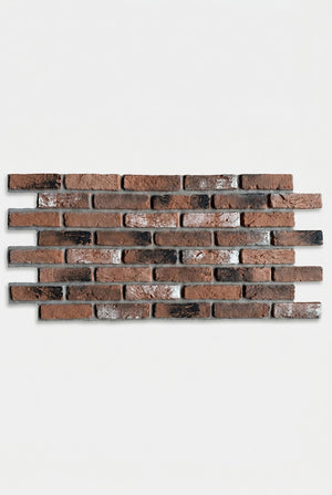 3D-Wandpaneel - Ladrillo Dunkel Rustikal - Ziegeloptik - EPS