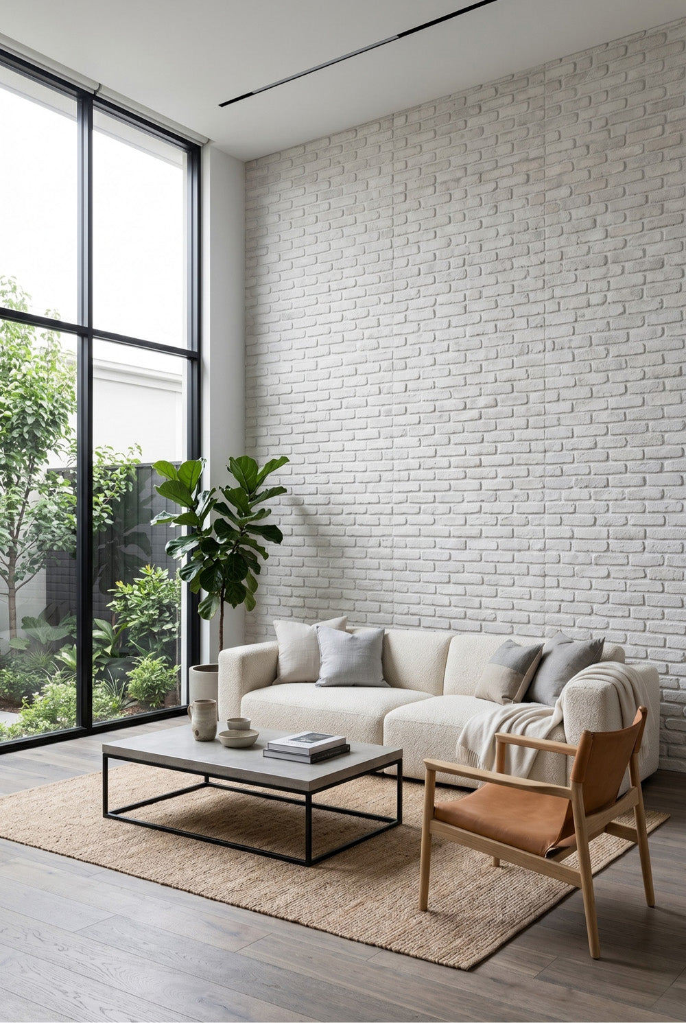 3D-wandpaneel - Witte baksteen - Baksteenlook - EPS