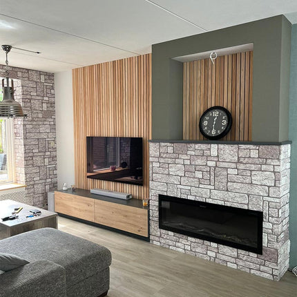 Steinstreifen 3D-Wandplatte EPS K4 Barock Grau – Isolierend – Für Innen/Außen – 100x50x2cm