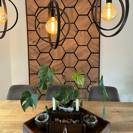 Eiche – Hexagon Filz-Akustikpaneele – Schalldämmung – Für Innenräume – 80x60x2cm