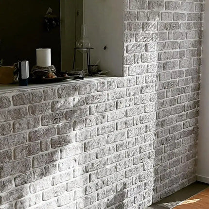 Steinstreifen 3D Wandpaneel 1702 EPS Hellgrau – Isolierend – Für innen/außen – 100x50x2cm