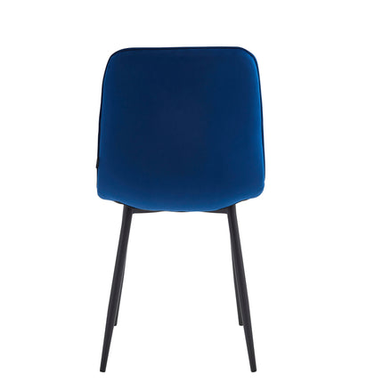 Esszimmerstuhl - Ela - Blau - Samt