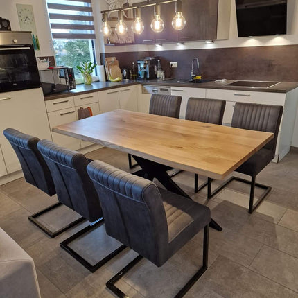 2 Stück Esszimmerstuhl – Ferro Anthracite – Ohne Lehne- Mikrofaser