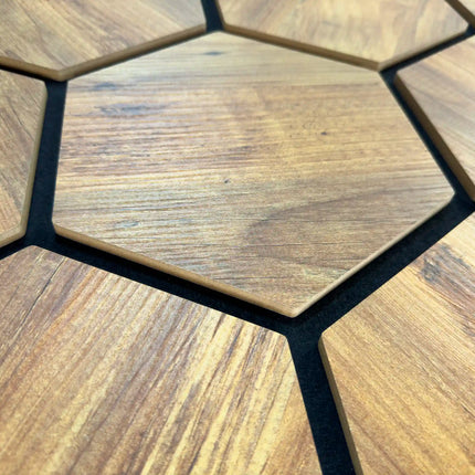 Eiche – Hexagon Filz-Akustikpaneele – Schalldämmung – Für Innenräume – 80x60x2cm