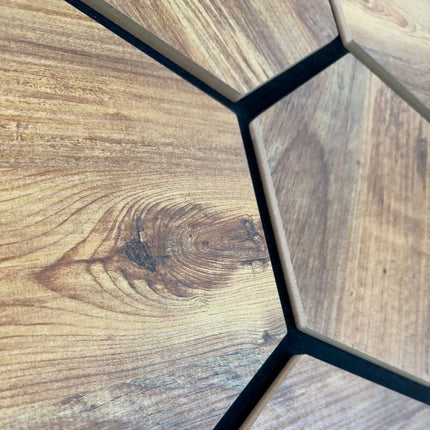 Eiche – Hexagon Filz-Akustikpaneele – Schalldämmung – Für Innenräume – 80x60x2cm
