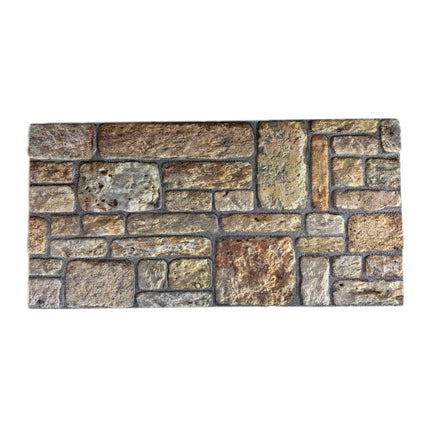 Steinstreifen 3D Wandpaneel EPS K07 Barock Braun – Isolierend – Für innen/außen – 100x50x2cm