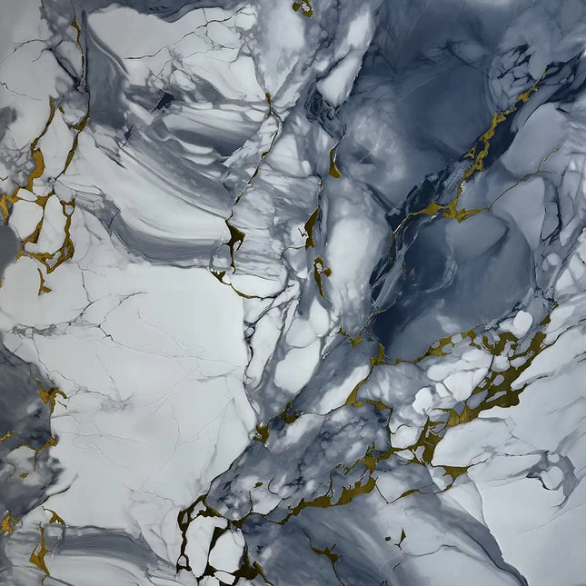 Wandpaneel PVC - Marmoroptik - 260cm*122cm- Gold Blau