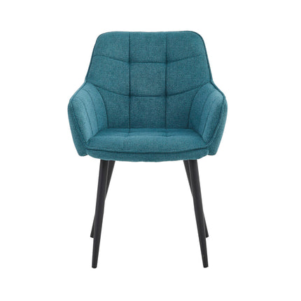 2 Stück Orlando Esszimmerstuhl – Blau gewebt