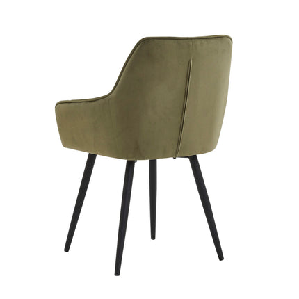 2 Stück Orlando Esszimmerstuhl – Grün – Fabb Velvet