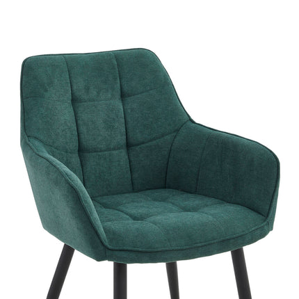 2 Stück Orlando Esszimmerstuhl – Grün – Lino 78