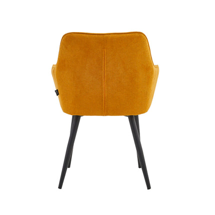 2 Stück Orlando Esszimmerstuhl – Ockergelb – gewebt