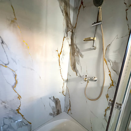 Wandpaneel PVC - Marmoroptik - 260cm*122cm- Carrara Gold