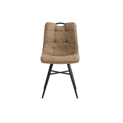 2 Stück Esszimmerstuhl – Block Sand – Mikrofaser