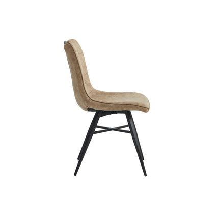 2 Stück Esszimmerstuhl – Block Sand – Mikrofaser