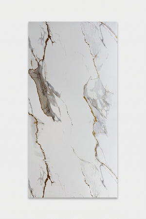 SPC-Wandpaneel - Gold Carrara Matt - Marmoroptik - 122 x 260 cm
