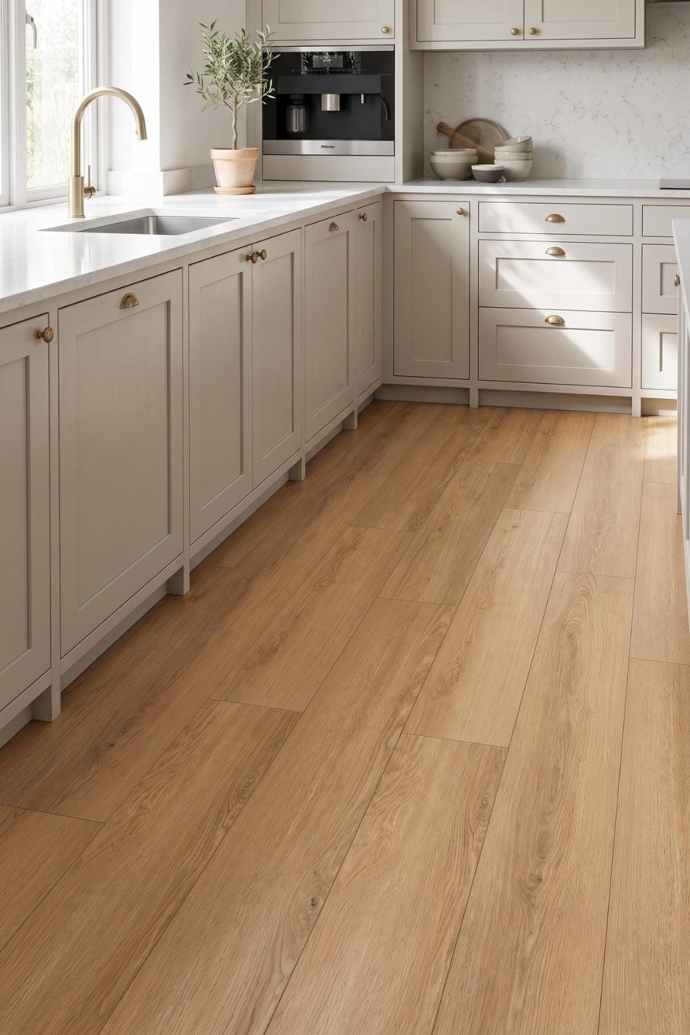 SPC Klick-Vinylboden - Alaska - Hellbraune Holzoptik - 6mm